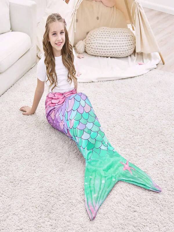 Comfortable Mermaid Tail Wearable Blanket - Soft, Warm, Versatile, Suitable For All Seasons - Great For Car, Sofa And Gifts