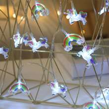1pc Painted Unicorn Fairy String Light, Battery Powered, Suitable For Bedroom, Living Room, Party, Wedding, Home, Yard, Pathways, Holiday Party Supplies, Party Decor, Fireplace [Batteries Not Included]