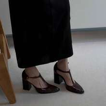 Nischen-High-Heels aus echtem Leder für Damen mit spitzer Spitze und flacher Öffnung, Retro-Mary-Jane-Einzelschuhe sind vielseitig