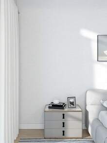 1 Roll Pure White Wallpaper Of Self-Adhesive Peelable Wallpaper, Wall Decor, Room Decor Stickers, Vinyl Decals, Vinyl Stickers, Suitable For DIY Renovation Of Bedrooms, Bathrooms, And Tile Decals. Waterproof PVC Stickers To Decorate Your Room, Birthday Gifts, Graduation Gifts (Width:17.5/19.7in) - Beige - View 14