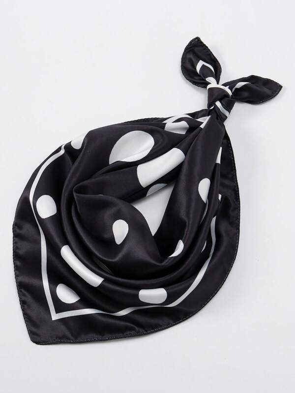 1 lenço quadrado pequeno com estampa simples, bandana de primavera com novo estilo, decoração versátil para cintura/acessório para cabelo, lenço de pescoço da moda para mulheres