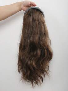 Grey Headband Wig For Kids 20inch Synthetic Half-Wig Big Wave Hair Accessories For Party Daily - Brown - View 5