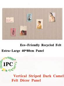 1 Stück strukturierte Streifen Filz Wandpaneel - selbsthaftende wiederverwendbare Pinnwand für Zuhause/Büro, bohrlochfreie Foto-Anzeige & Schlüsselhalter, Party Kulisse mit DIY Dekorationsfunktion (Schmuck/Notizen Aufbewahrung)