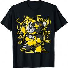 Retro Thunder Gamma Yellow Black White Match T-Shirt,100% Cotton, Unisex T-Shirt,S-XXXL - 黑色 - 查看 1