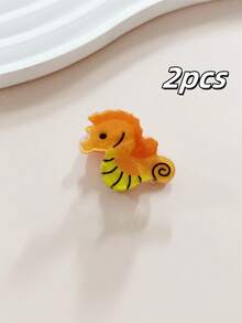 2pcs/3pcs Women's Chic Elegant Acrylic Sea Elements Hair Clips - Seahorse, Starfish, Octopus, Suitable For Bangs, Side Hair, Princess Hairstyles, Cute Streetwear Accessories Hair Claws Claw Clips Hair Jaw Clip Hair Clamps Hair Clutch Hair Claw Clip Fall Winter Hair Accessories For Women For Vacation Outfits Woman - Multicolor - View 10