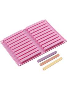 1 pieza/2 piezas Molde de silicona antiadherente - y fácil de desmoldar, apto para panqueques, chocolates, galletas, jabón, etc. - Herramientas DIY rosa y moradas, moldes de chocolate largos, moldes de jabón artesanal, bandejas, multifuncional