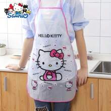 Sanrio 1pc Adjustable Hello Kitty Apron - Adorable Cartoon Design With Pink Bow And Whiskers, Easy To Clean And Durable, Suitable For Cooking, Baking, Painting And Crafting, Hello Kitty Theme