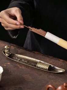 1 Retro Metal Fisherman Incense Burner, Home Decoration Incense Stick Burner, Suitable For Aromatherapy And Meditation Zen Stove, Fisherman Fishing Line Incense Plug Alloy Line Incense Plug Tea Ceremony Incen Random Delivery Of Stylesse Burner Lighting Device For Home Indoor, Alloy Old Man Fishing Line Incense Plug Base Tea Ceremony Incense Burner For Home Indoor Sinking Sandalwood Incense Line Incense Holder