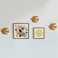 Handmade Wooden Bird Wall Hanging - Artistic Home Decor Sculpture, Light Brown Wood Grain Finish, Electricity-Free, Suitable For Any Room Decoration, Art Display | Elegant Design | Smooth Texture, Bird Decor Bedroom Decor Wall Decor