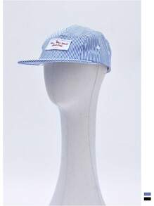 1 pieza Gorra tipo snapback de secado rápido con rayas y cuadros, top suave, para mujer primavera/verano, delgada y transpirable, con protección solar para uso en exteriores y estilo callejero, sombrero ajustable unisex para viajes al aire libre y sombreado solar de verano