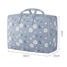 1 peça de saco de armazenamento de roupas não tecido com estampa de margaridas, saco de armazenamento de cobertores, saco de armazenamento para classificação de tecidos para viagem e casa, dobrável, estilo minimalista - Multicolorido - Ver 8
