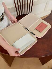 Korean-Style Laptop Bag, Multi-Functional Shock-Absorbing Laptop Bag, Compatible With 10/11/12.9-Inch IPad And 13-Inch Laptops - Pink - View 5