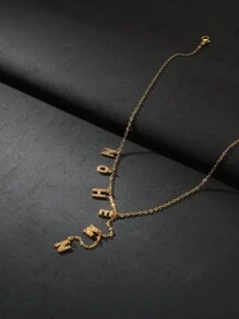 Individuell besetztes Initialen Namen Halskette / Individuell besetztes Initialen Halskette / Personalisierte Namen Halskette / Geschenk für Frauen / Zierliche Buchstaben besetztes Halskette