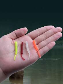 GOTURE Goture 60pcs Floating Single-Tail Soft Bait, Root Fishing Hook. The Hook Tip Is Sharp. It's A Combined Set Of Soft Bait Lures And Hooks For Lure Fishing, Which Is Bite-Resistant And Corrosion-Resistant. It's A Complete Fishing Tackle Set