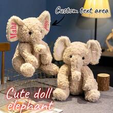 قطعة واحدة دمية فيل من القطيفة القابلة للتخصيص، هدية عيد ميلاد مثالية للأطفال، يمكن تخصيص الاسم والنص التذكاري، دمية فيل ناعمة وممتعة للعناق والراحة، تصميم جميل وبريء لإذابة القلوب، صحبة دافئة ونمو شافي، مناسب أيضًا كهدية تذكارية وديكور منزلي، هدية عيد ميلاد ممتازة - متعدد الألوان - مشاهدة 2