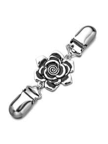 3 pièces Clips avec étoles élastiques rétro, clips pour col de cardigan convenant pour les robes, pantalons dorsaux, vêtements de resserrement de taille, clips broche pour dames
