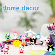 Sanrio 7pcs/1pc Hello Kitty And Friends Doll Set, Mixed Color PVC Collectibles, Unique Desktop Decorations, Artistic Design, Suitable For Office And Home Decoration, Cute Silicone Pendants For Bags, Backpacks And Party Gifts, Collectors' Collection, Perfect Halloween, Christmas, Thanksgiving Party Decorations (Patterns, Colors And Some Parts Are Random, Packaging Is Random)