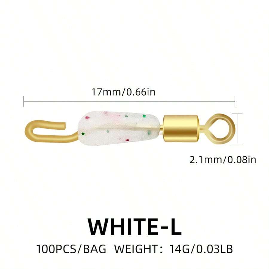 100 piezas de Pinzas de cable de silicona rápido, clip de cable, conector de anillo en forma de ocho, accesorio de pesca