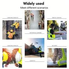 Peach Shaped Mesh With Multiple Pockets,Reflective Vest, Construction Site, Sanitation, Traffic, Yellow Reflective Vest, Multiple Pockets For Duty, Proxy Driving, Reflective Back