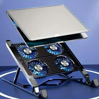 1 件夏季新款半导体笔记本电脑散热垫，可折叠风冷笔记本电脑支架，笔记本电脑散热支架