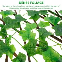 Garden Screening Expanding Trellis Privacy Screen Hedge Faux Ivy Leaves Wooden Fence