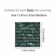 1/10 Miếng Dán Gạch Giả Hiệu Ứng 3D Tự Dính Màu Nâu Tấm Tường Gạch Giả Dán Xé Dán Tường Bếp Chống Thấm Nước Chống Mốc Trang Trí Tường Nhà Nông Trại - màu nâu - Xem 14