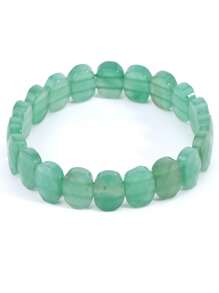1 pieza Brazalete de piedra natural CSJA para hombres y mujeres, pulsera con cuentas ovaladas facetadas de obsidiana, cuarzo rosa, cristal de roca y ojo de tigre, joyería de verano, regalo