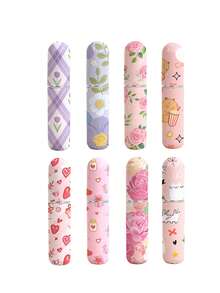 1/4/8件花卉印花香水喷雾瓶，可重复使用的底部填充香水瓶，迷你化妆品瓶，香水，纯露包装工具，多种款式可供选择，送给家人和朋友的生日礼物，节日礼物，适合便携式旅行 5ml