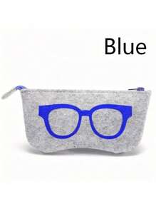 1 stuk chique zachte vilten brillenetui - kleurrijk oogontwerp, draagbare modieuze brillenetui met ritssluiting voor mannen en vrouwen, schattige brillenetui, gender reveal party, perfect voor verjaardagen, bruiloften, feesten, het perfecte cadeau voor collega's, vrienden en familie, terug naar school