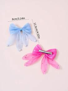 6pcs/Set Girls' Fashion Adorable Pearl Bowknot Hair Clips, Cute Princess Hair Accessories, Suitable For Daily Use And Gift
