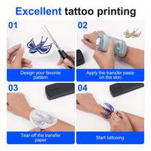 Portable Printers Wireless For Travel, Support 8.8" X 33" US Letter, Bluetooth Thermal Printer Compatible With IOS, Android & Laptop, Inkless Mobile Printer For Office, Home, School