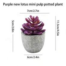 Artificial Mini Succulent Flower Potted Plants Combination, Realistic Pulp Succulent Desktop Decoration For Indoor Balcony - Multicolor - View 4