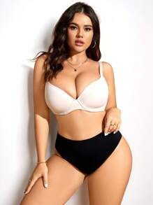 Plus Size Woman's Tummy Control Shapewear Thongs