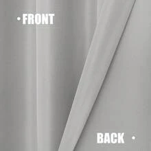 2025Hot-BONZER Waterproof Outdoor Curtains Patio, Premium Thick Privacy Weatherproof Grommet Outside Curtains Porch, Pergola, Cabana, 1 Panel, 54W X 84L Inch, - 銀色 - 查看 5