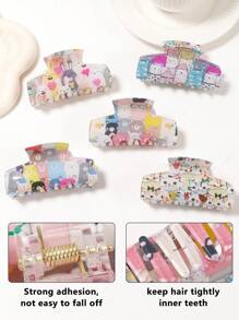 1 Stück 8,9CM süße lächelnde Katze Haarclip für Frauen - süßes PVC Haaraccessoire mit leuchtenden Farben, perfekt als Muttertagsgeschenk oder für den täglichen Gebrauch, Haaraccessoire