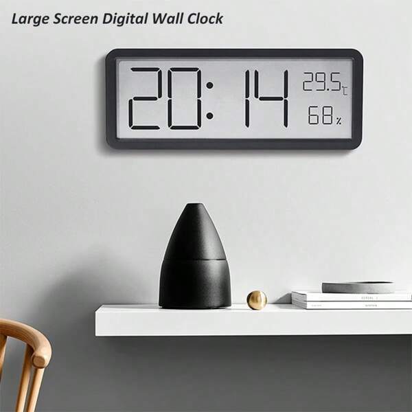 Digital Wall Clock Large Screen Digital Alarm Clock Multifunctional Temperature Humidity Display USB Battery Powered Alarm Clock Room Decor Bedroom Decor Dormitory Decor Back To School School Decor School Surprise Home Decor School Supplies