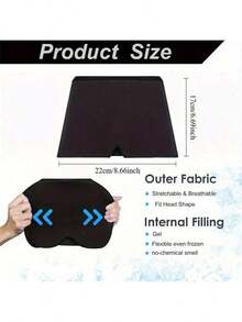 凝胶冰袋缓解头痛偏头痛帽（单层） - 可拉伸头带，用于冷热疗法，缓解头痛，无香型，无需电源，无需电池 - 有效缓解紧张、压力、发烧、疲劳，返校用品 - 彩色 - 查看 12