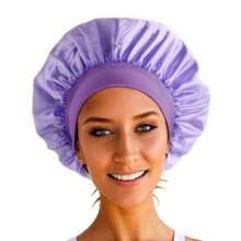 1 pezzo Cuffia da notte in raso tinta unita, leggera e fresca per primavera ed estate, con cinturino regolabile, sensazione seta, cuffia protettiva per capelli, regalo di compleanno per donna, cuffia in raso, cuffia in seta, cuffia regolabile, cuffia da notte, cuffia con fiocco per donne e uomini, decorazione per casa e bagno, accessorio per il ritorno a scuola