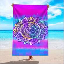 1 pezzo Asciugamano da spiaggia stampato in fibra ultrafine super assorbente, elementi essenziali da viaggio, accessori da viaggio, elementi essenziali da spiaggia