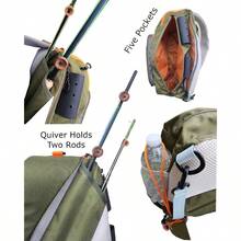 DualRod Quiver Tenkara Sling Pack Lightweight And Comfortable Rod Quiver With 5Pocket Storage Unisex Adjustable MultiUse Outdoor Gear - asPic - View 5
