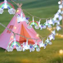 1pc Painted Unicorn Fairy String Light, Battery Powered, Suitable For Bedroom, Living Room, Party, Wedding, Home, Yard, Pathways, Holiday Party Supplies, Party Decor, Fireplace [Batteries Not Included]