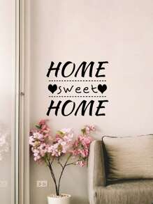 1 pièce Autocollants pour la maison douce en anglais "Love". Autocollants durables, imperméables et anti-poussière en PVC, auto-adhésifs et faciles à déchirer. Convient pour les murs, la chambre, le bureau, le salon, le restaurant, la décoration de la maison. Rendez votre vie plus festive avec ces autocollants pour décoration, anniversaire, remise de diplôme.