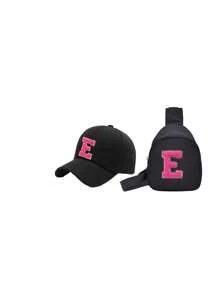 2 PIEZAS Gorra de béisbol y bolsa para niños y niñas con protección solar, gorra de béisbol ajustable con coleta, gorras a juego en familia, apropiado para deportes al aire libre, viajes, vacaciones, regalos