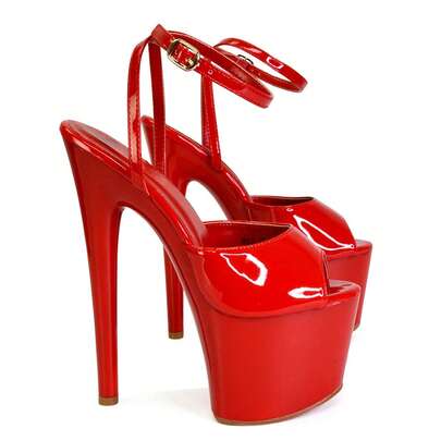 XY LONDON Sunshine Strappy Peep Toe Stiletto High Heel Platform Shoes  PU Leather  Plain  Glamorous  Cool  Fashionable  Cute  Gorgeous  Nightclub Style  Sexy  Party  Y2K   High Heel  Party  Spring Summer