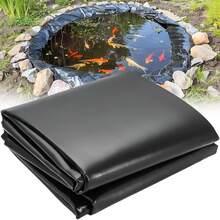 [Heavy-Duty Pond Liner] Heavy-Duty Black HDPE Pond Liner | UV Resistant, Durable, High Quality For Outdoor Ponds, Streams, Fountains, And Garden Waterfalls - Perfect For Creating A Outdoor Water Feature | Flexible Installation | High Quality Protection(Lay A Layer Of Geotextile Underneath To Prevent Stones Or Sharp Objects From Piercing Through) - Black - View 2