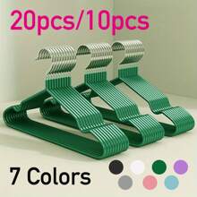 100/60/20/10/1 Pc Commercial Metal Hangers - Heavy Duty Non-Slip Rubber Coated Garment Hangers, Ultra Strong Rustproof Closet Organizers For Hotel/Retail/Home Use - Luxury Space Saving Hangers For Coats/Dresses/Pants,Wardrobe Organiser(Bulk Set)