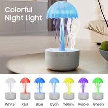 Jellyfish Dance Small Humidifier, Cute Mini Humidifier With 7 Colors Night Light, Auto Shut Desk Essential Oil Diffuser, 300ml Capacity, Humidifiers For Bedroom - Multicolor - View 1