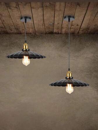 1 Stück moderne minimalistische industrielle Retro-Stil Pendelleuchte, geeignet für Esszimmer, Bartheke, Kabine, Kücheninsel, Esstisch, Schlafzimmer, Billardtisch, Garage, E27 Fassung, verdrahtet, Leuchtmittel nicht enthalten