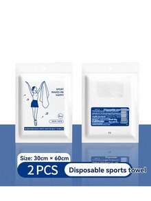 一次性浴巾，4条大号70x140cm压缩毛巾，含8条一次性毛巾，适合露营、运动、徒步旅行等活动海滩必备品返校