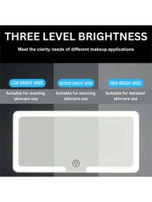 320mAh LED Lighted Car Visor Makeup Mirror, Rechargeable Vanity Mirror With Touch Control 3 Lighting Modes, Clip-On Rearview Mirror Makeup Mirror, Suitable For All Vehicles, Universal Car Interior Accessory - Ideal Christmas Gift, Perfect Valentine's Day Gift - White - View 7